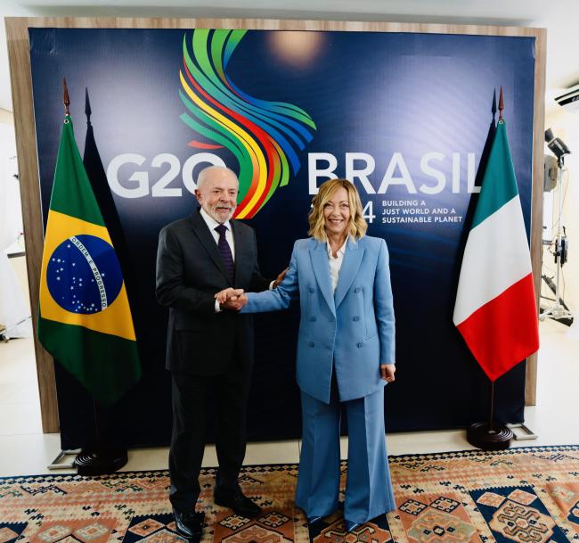 G20 Brasile, Meloni: Abbiamo ricordato il nostro lavoro fatto con il Piano Mattei. Su questo abbiamo potuto anche ricordare quanta sinergia ci sia stata tra la Presidenza del G7 e la Presidenza del G20 di quest'anno